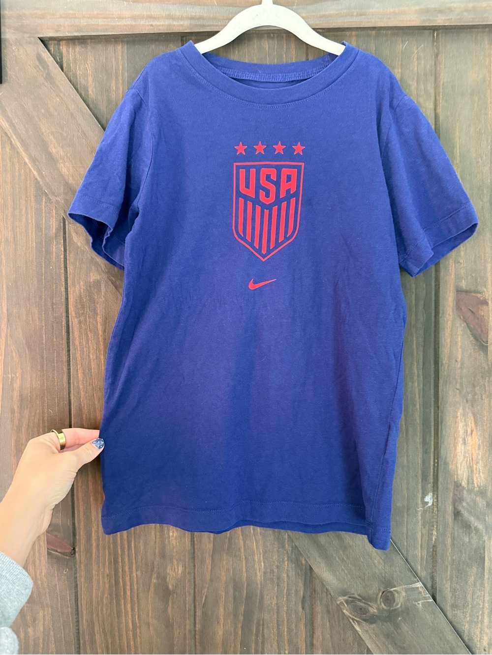 Nike Kids Royal Blue Tee with Red USA Shield
